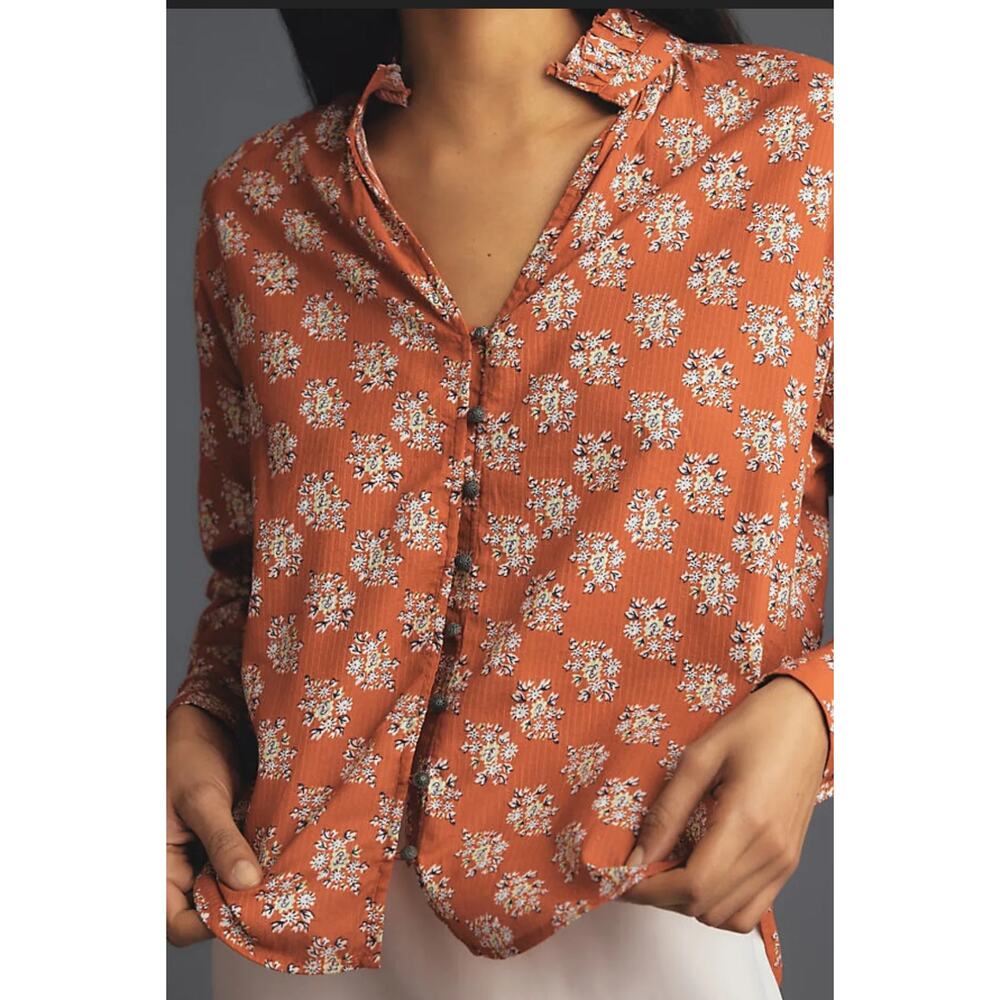 NWOT Pilcro Anthropologie Tavi Button Down Blouse - Picture 2 of 6